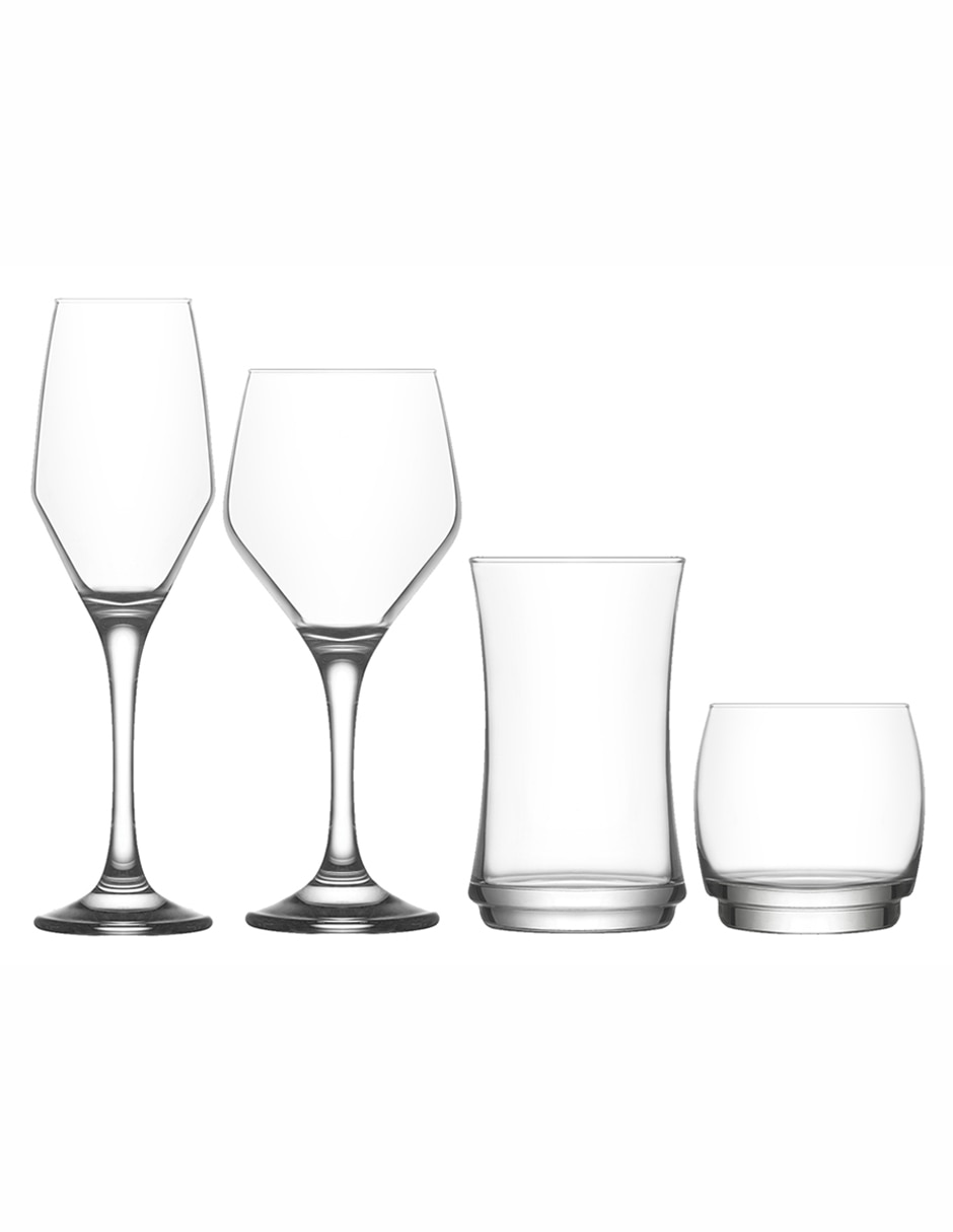 Set de vasos Haus de vidrio con 16 piezas