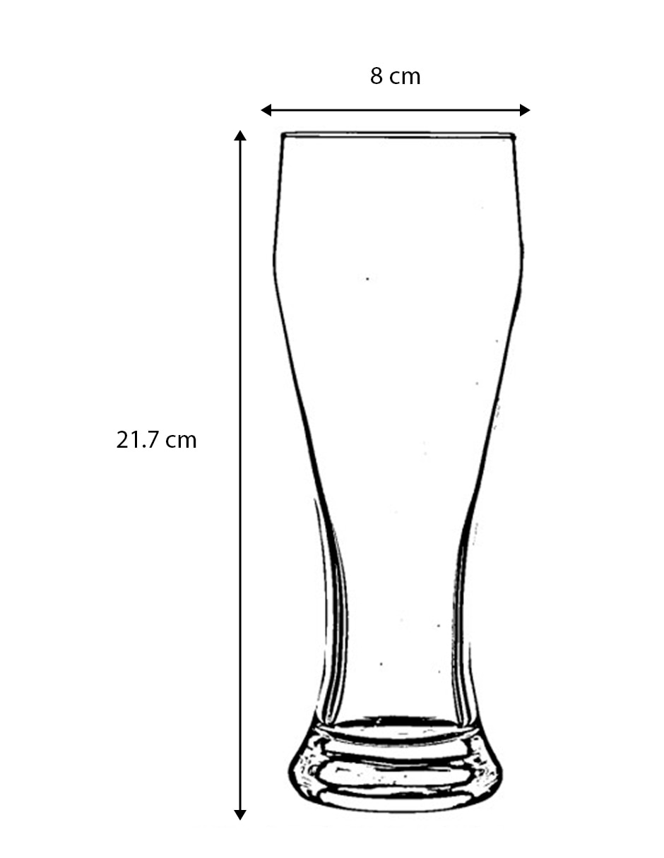 Vaso cerveza Weizenbeer de vidrio 3
