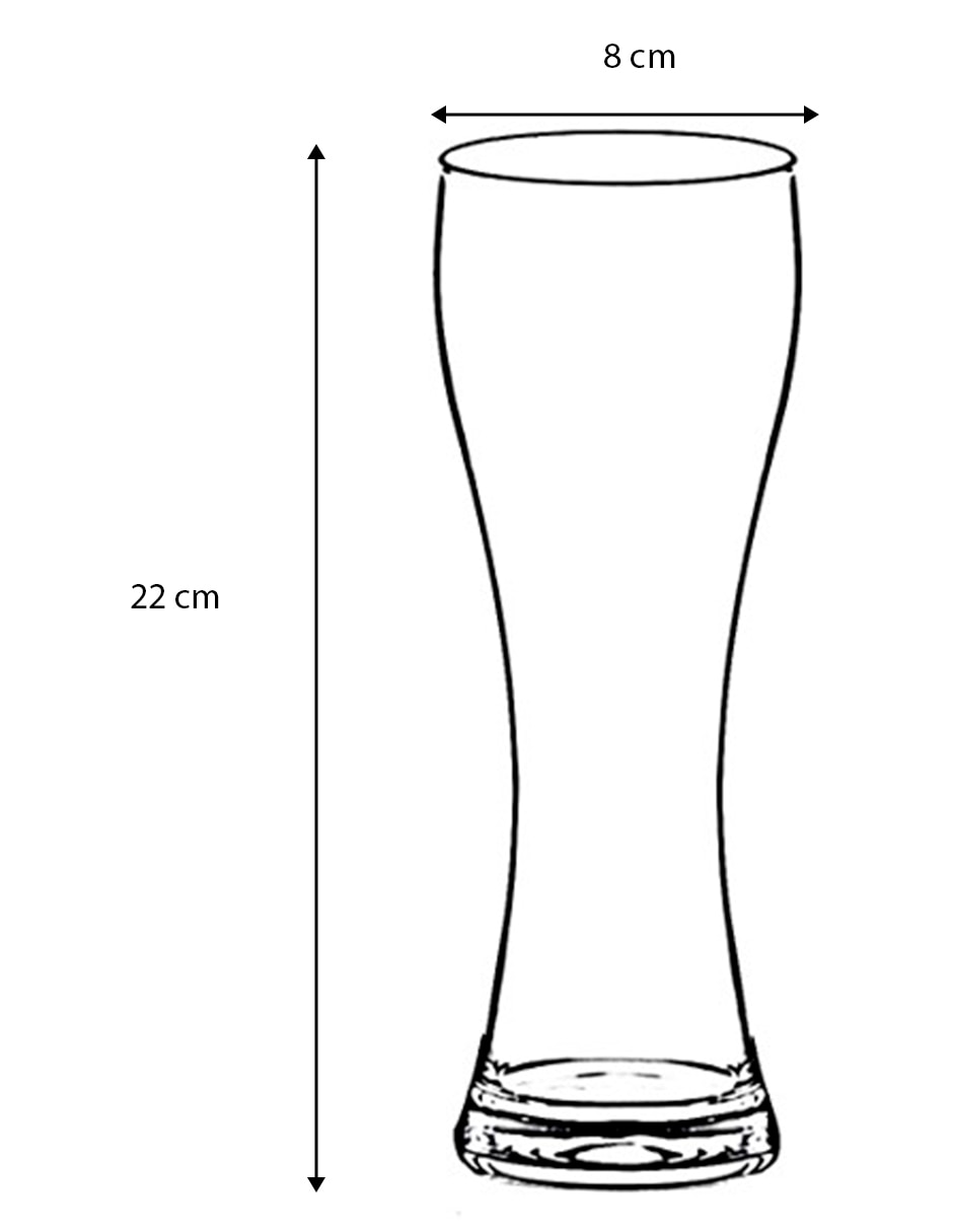 Vaso cerveza de vidrio 4