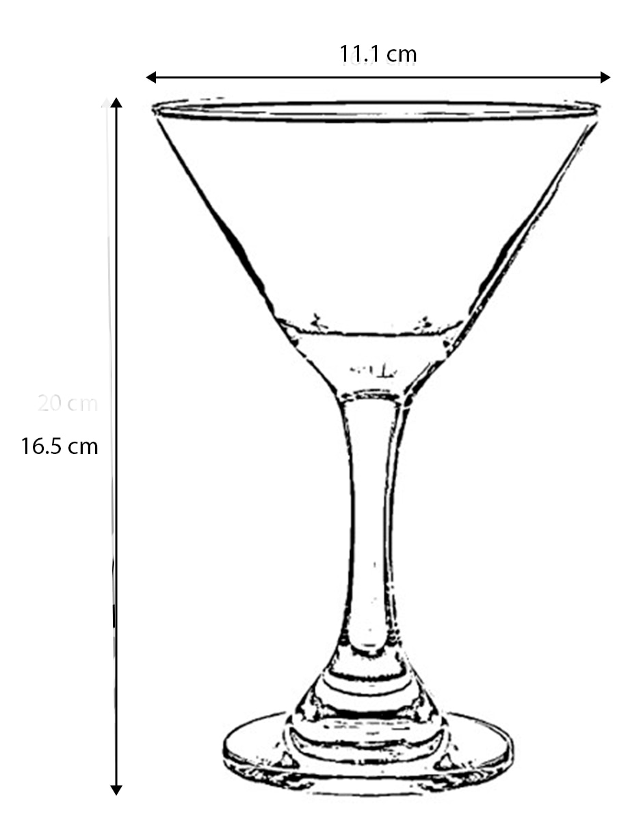 Copa para martini Versalles de vidrio 5