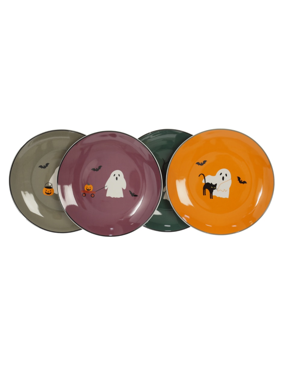 Set platos ensalada de halloween de cerámica 4 piezas 1