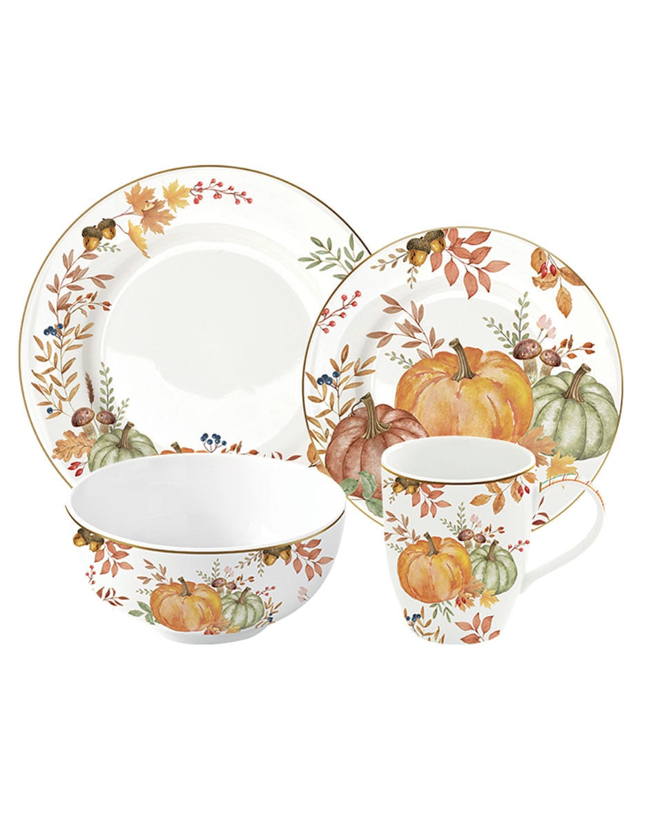 Plato ensalada Harvest de porcelana