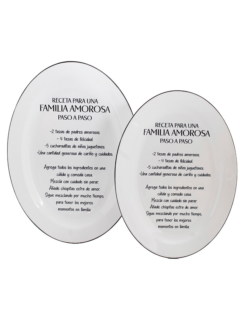 Platón de cerámica 2 piezas Platón de cerámica 2 piezas