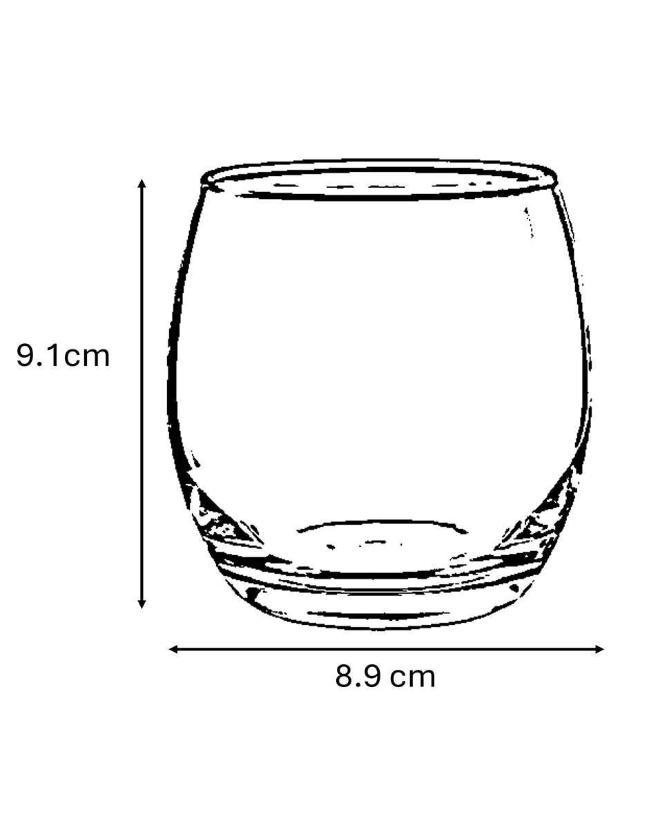 Set de vasos para agua Mikonos de vidrio con 18 piezas