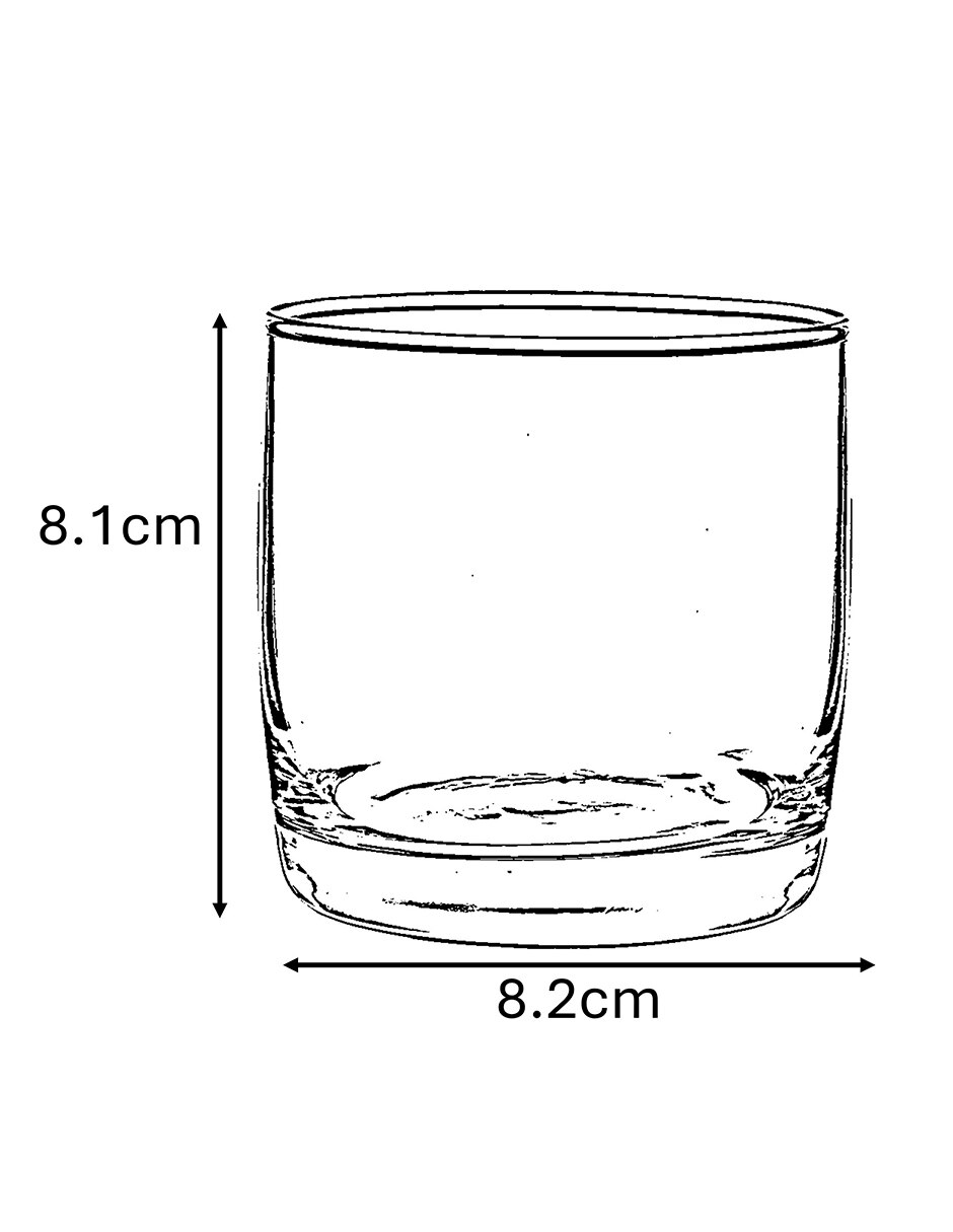 Set de vasos para agua Monterrey de vidrio con 18 piezas