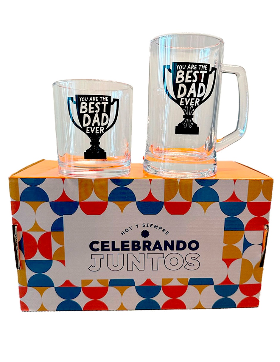 Set de vasos cerveceros Cool Dad de vidrio con 2 piezas 2