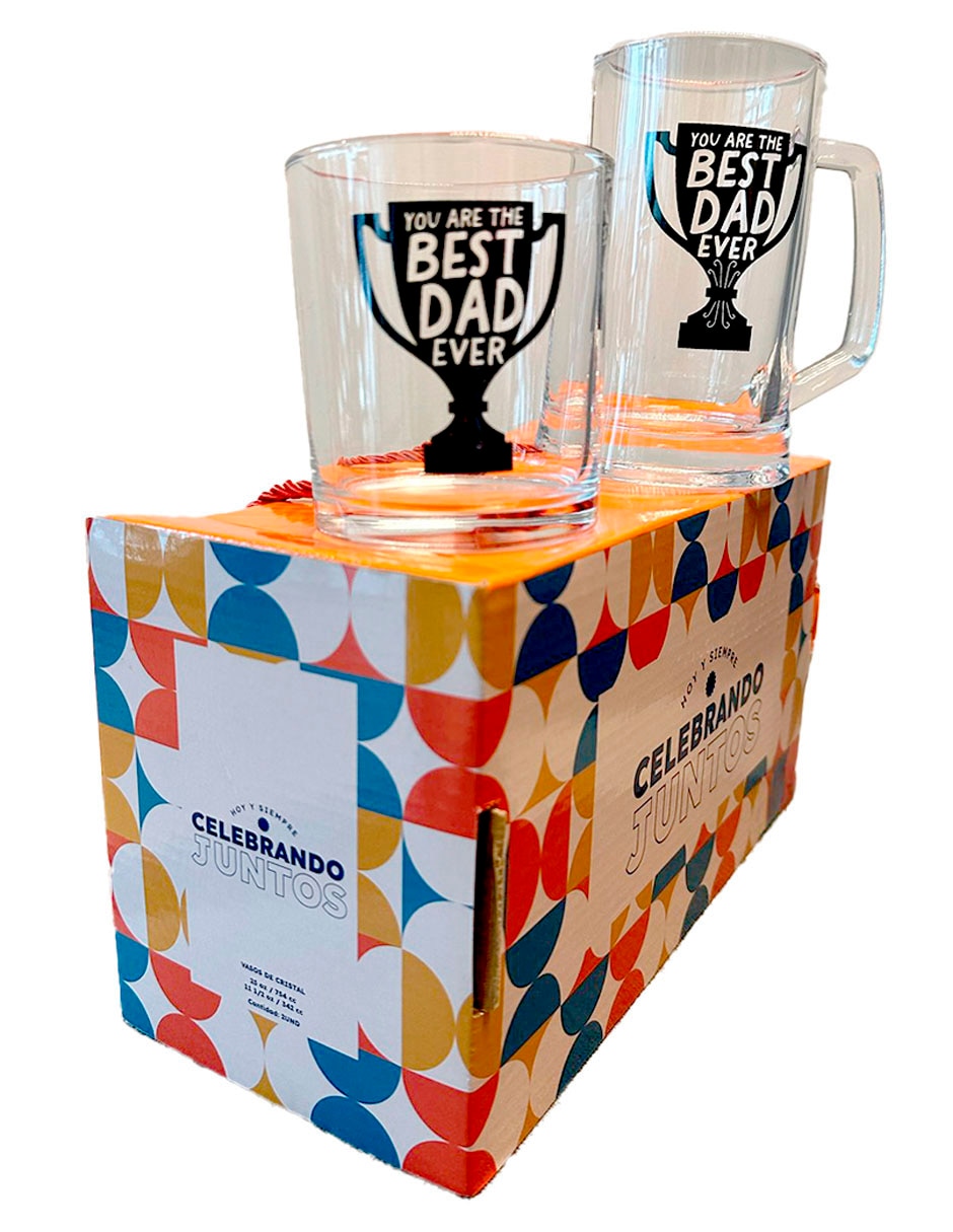 Set de vasos cerveceros Cool Dad de vidrio con 2 piezas 3