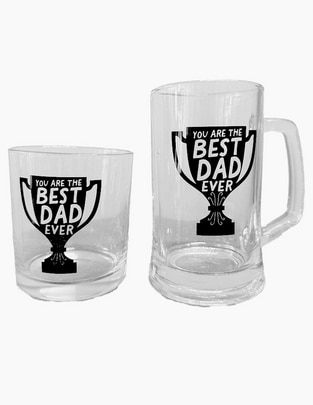 Set de vasos cerveceros Cool Dad de vidrio con 2 piezas 1