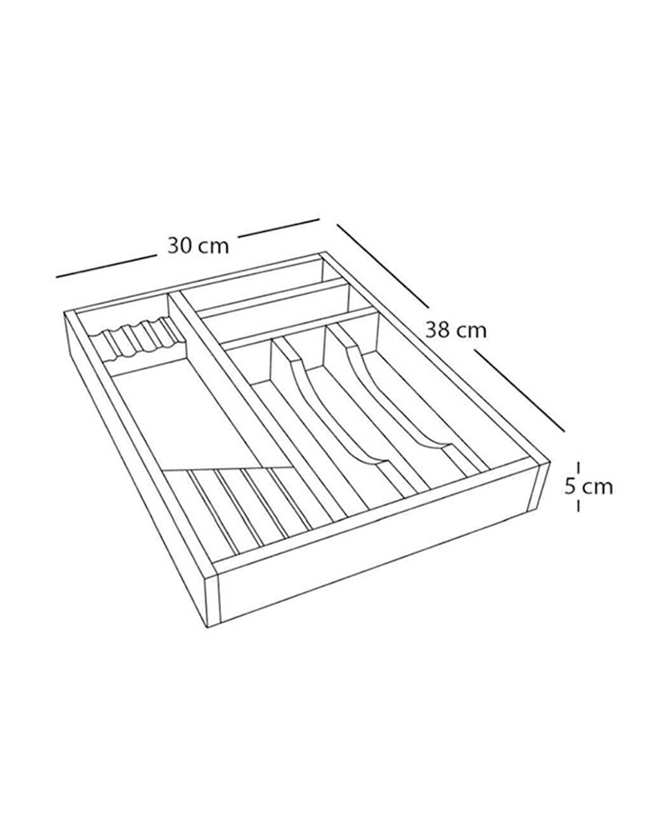 Porta cubiertos haus organiza cubiertos de madera