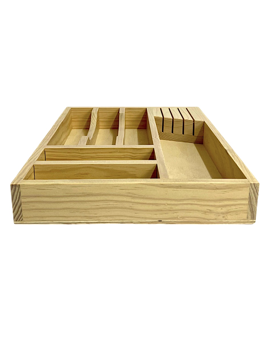 Porta cubiertos haus organiza cubiertos de madera