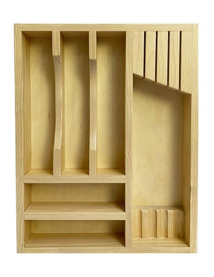 Porta cubiertos haus organiza cubiertos de madera