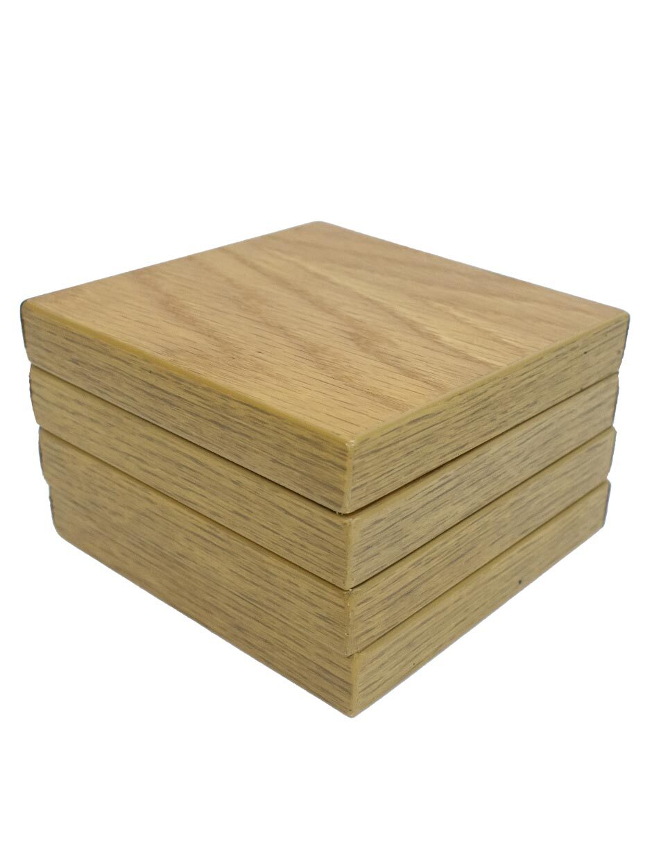 Set de portavasos haus coasters de madera 4 piezas
