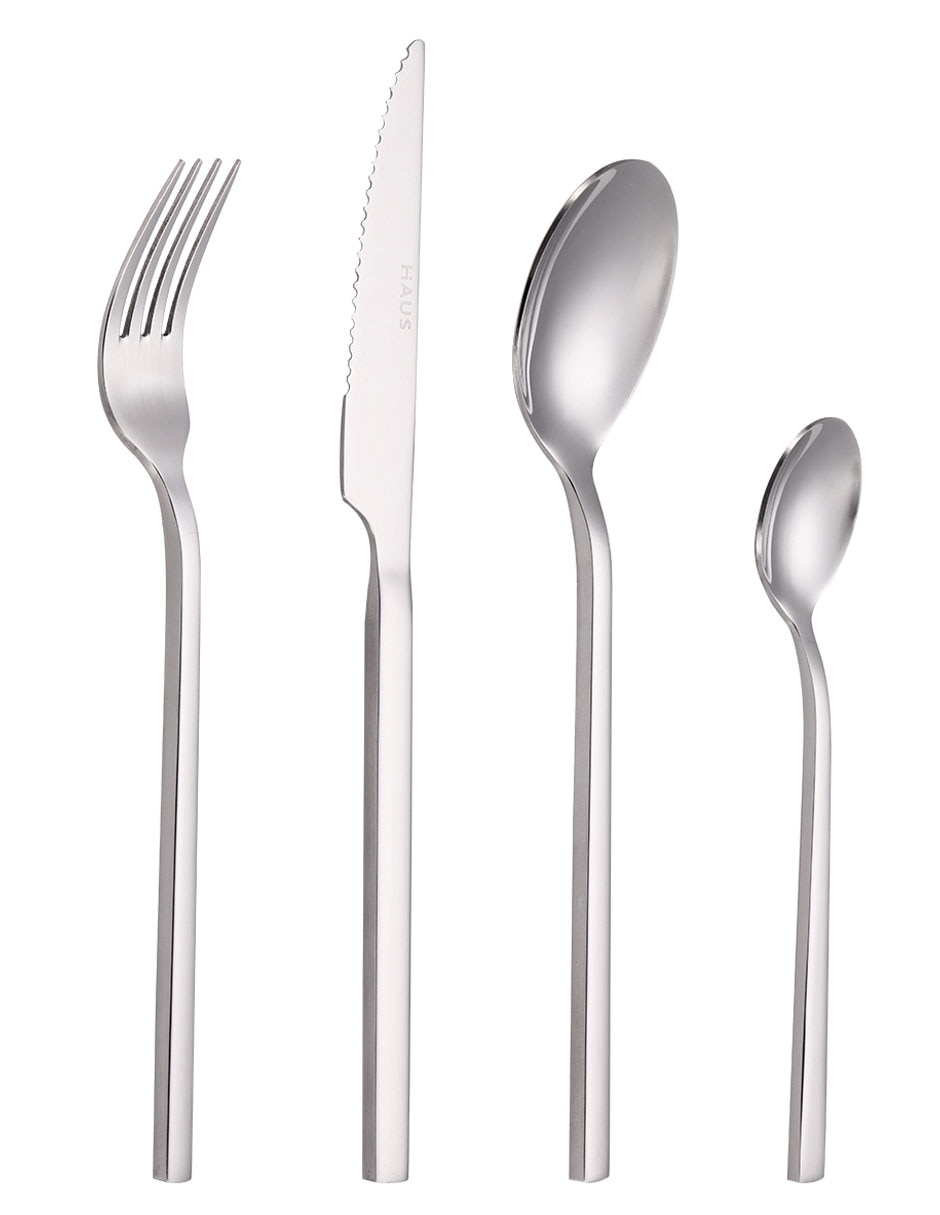 Set cubiertos de acero inoxidable 16 piezas