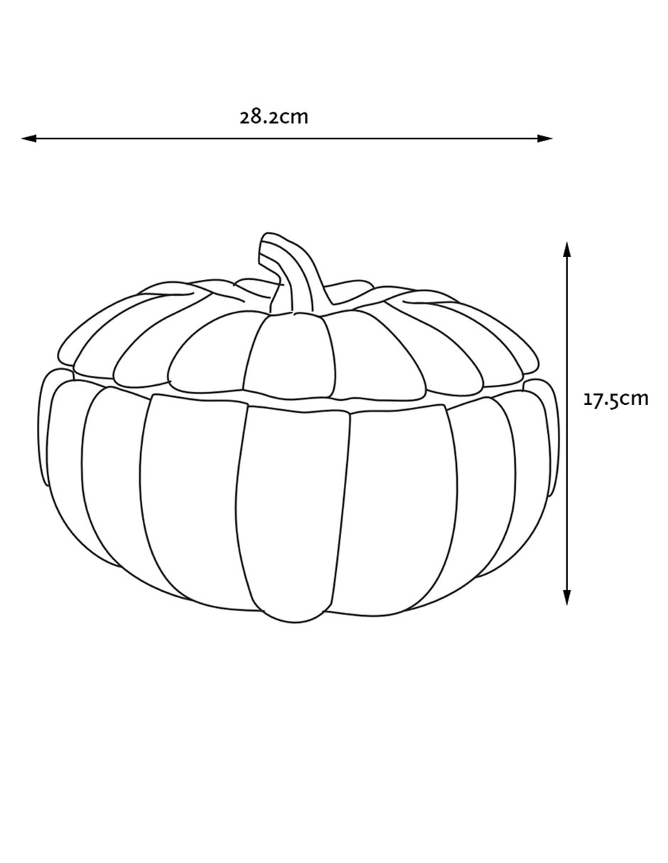 Contenedor Haus Pumpkin Harvest de cerámica