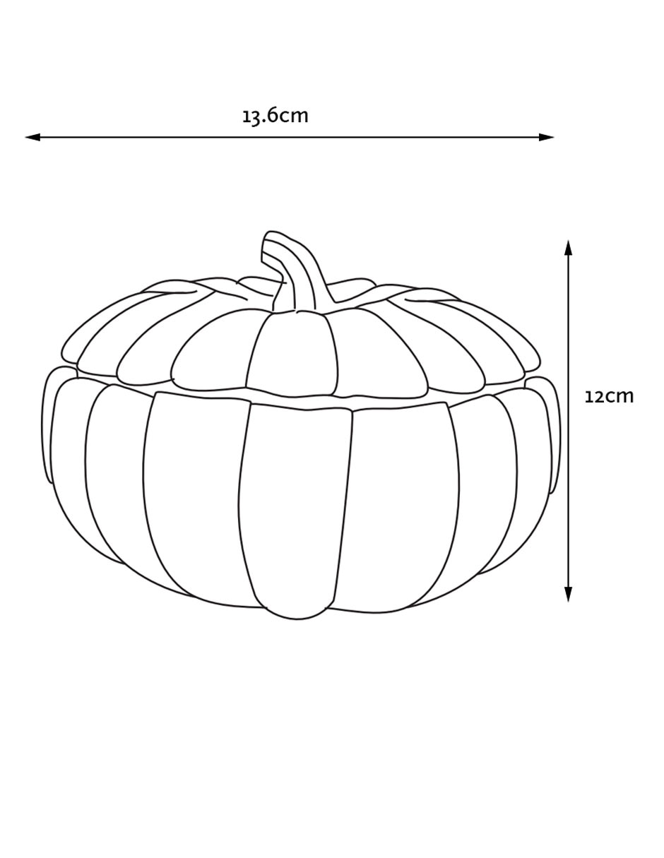 Contenedor Haus Pumpkin Harvest de cerámica