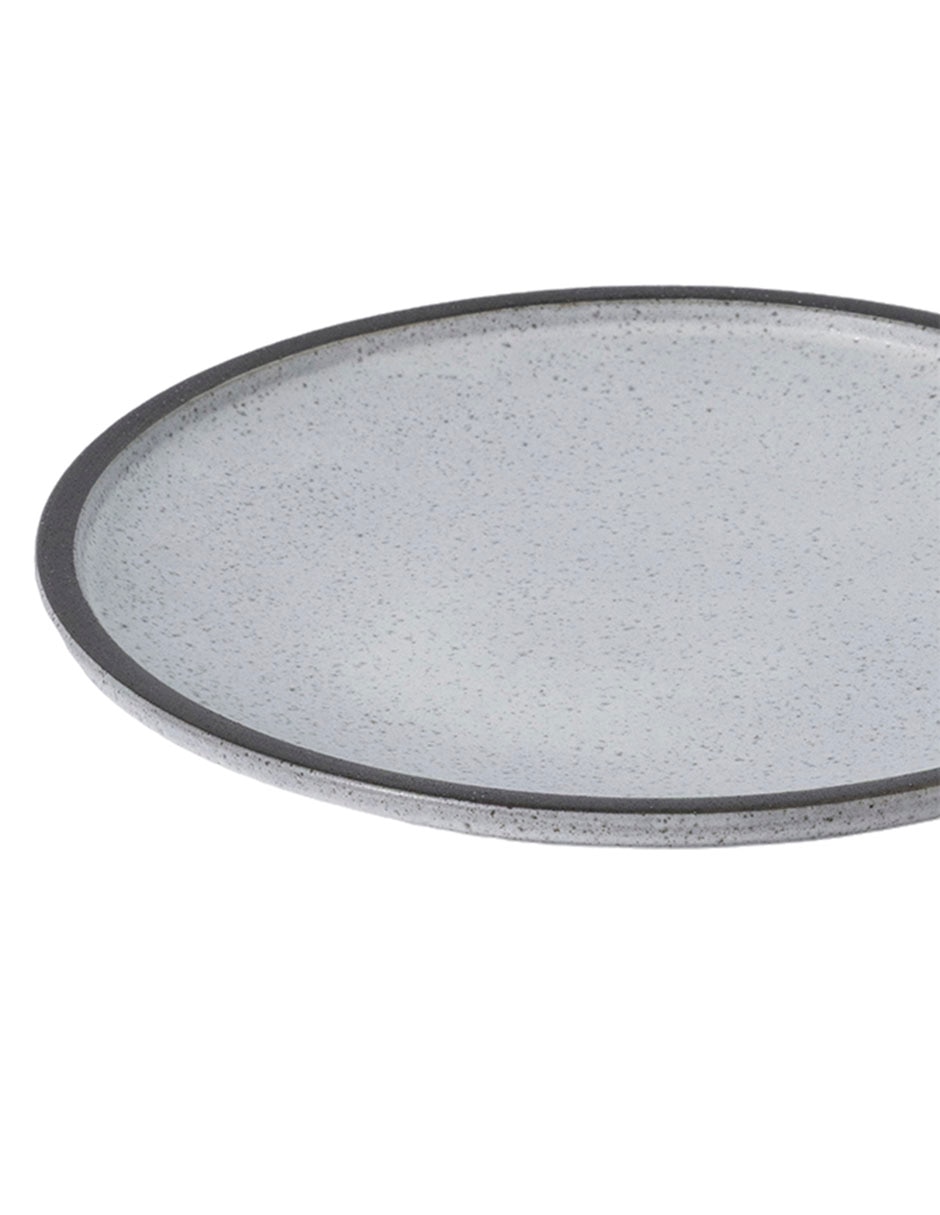 Plato ensalada Sereno gris de stoneware