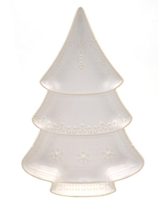 Platón Blanca Navidad de stoneware