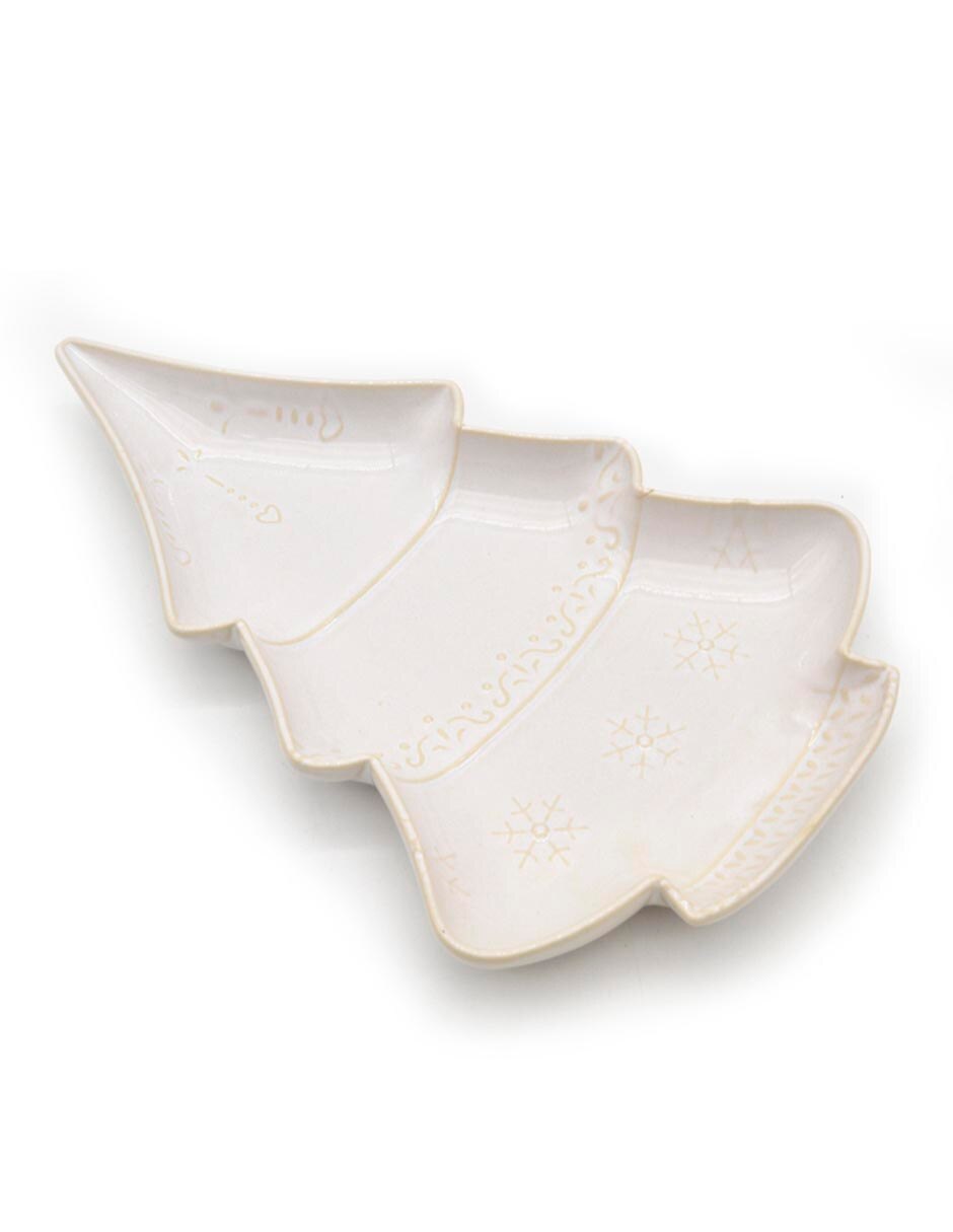 Platón Blanca Navidad de stoneware 2
