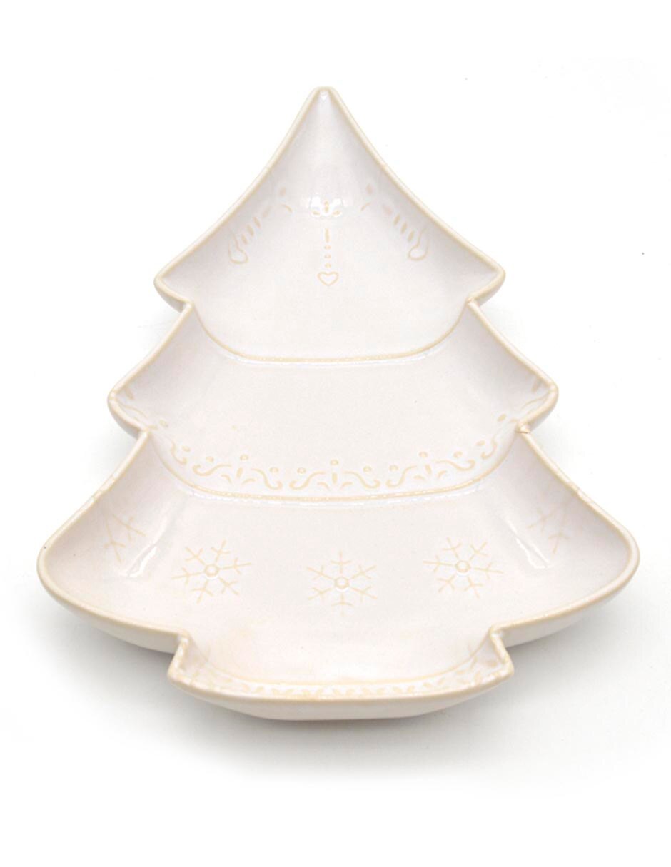 Platón Blanca Navidad de stoneware 3