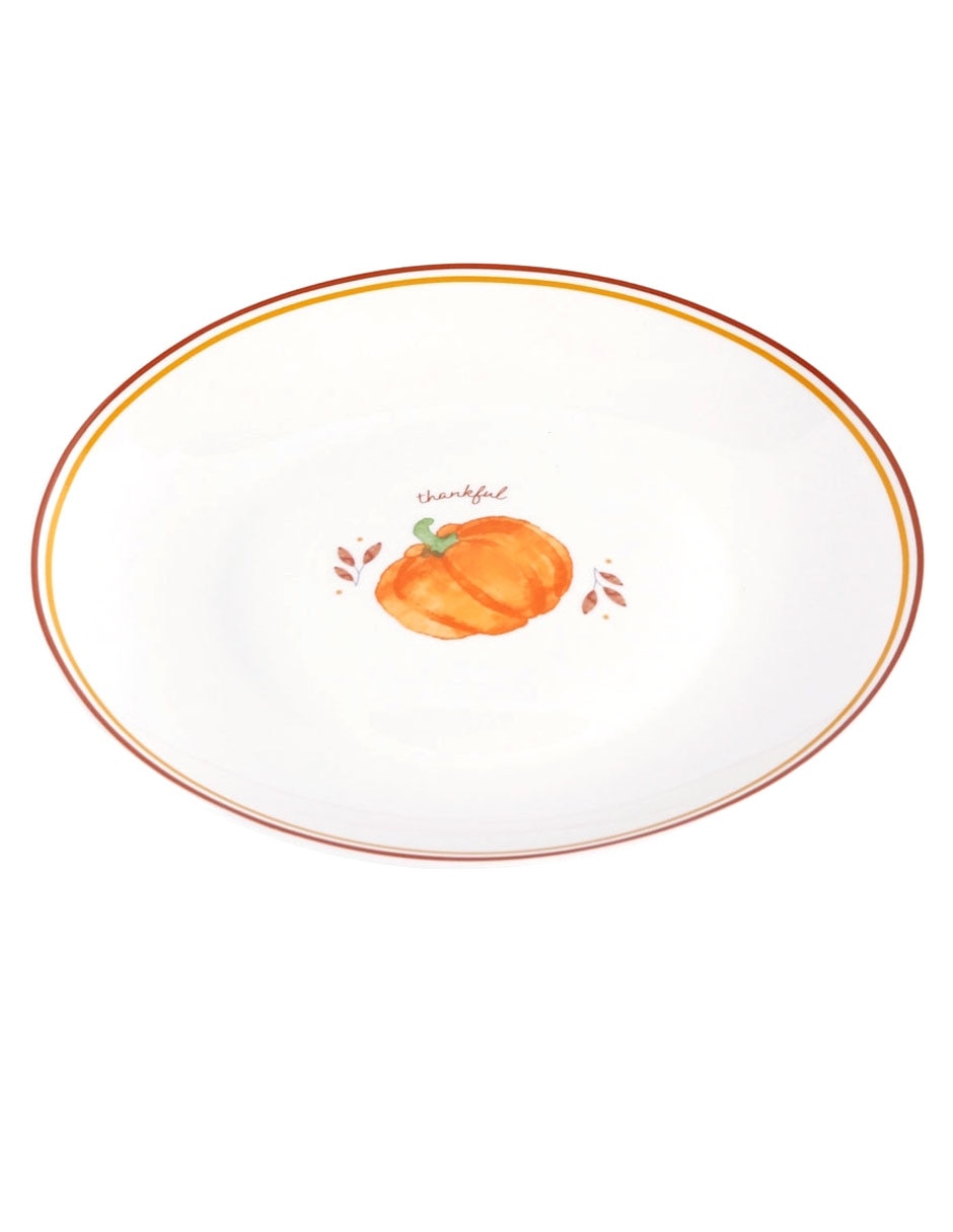 Plato ensalada Haus Harvest Pumpkins de stoneware