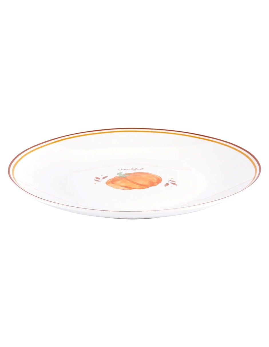 Plato ensalada Haus Harvest Pumpkins de stoneware