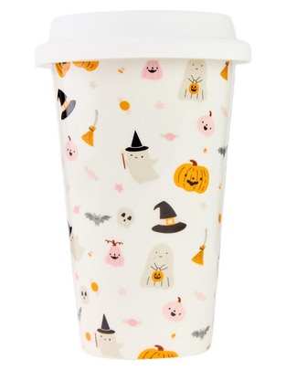 Termo Haus de Halloween de gres con tapa a presión 350 ml