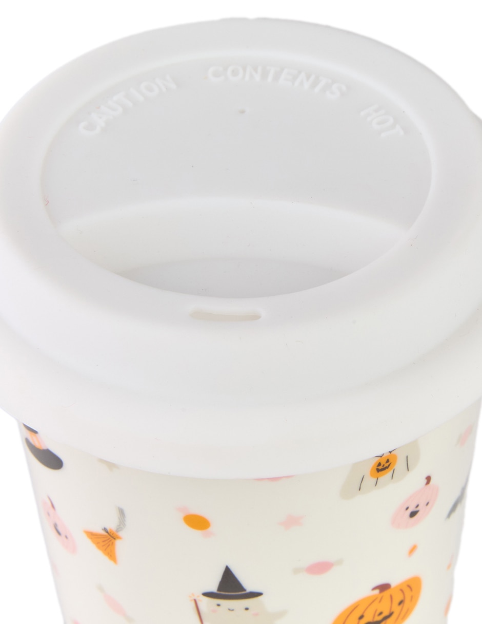 Termo Haus de Halloween de gres con tapa a presión 350 ml