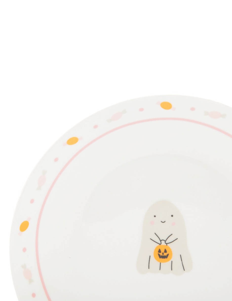 Plato ensalada Halloween Haus Cute de stoneware