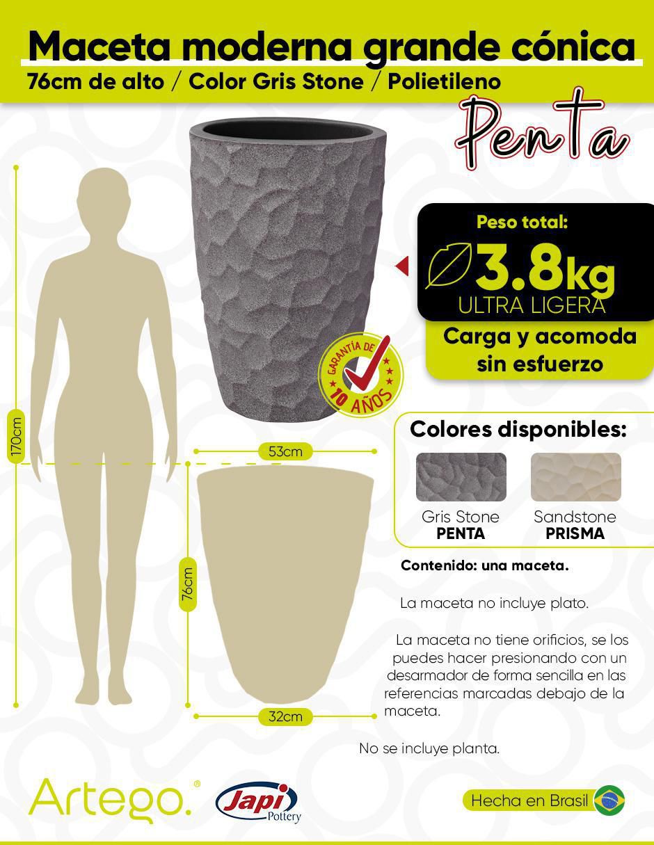 Maceta Ultra Ligera JAPI de plástico 7