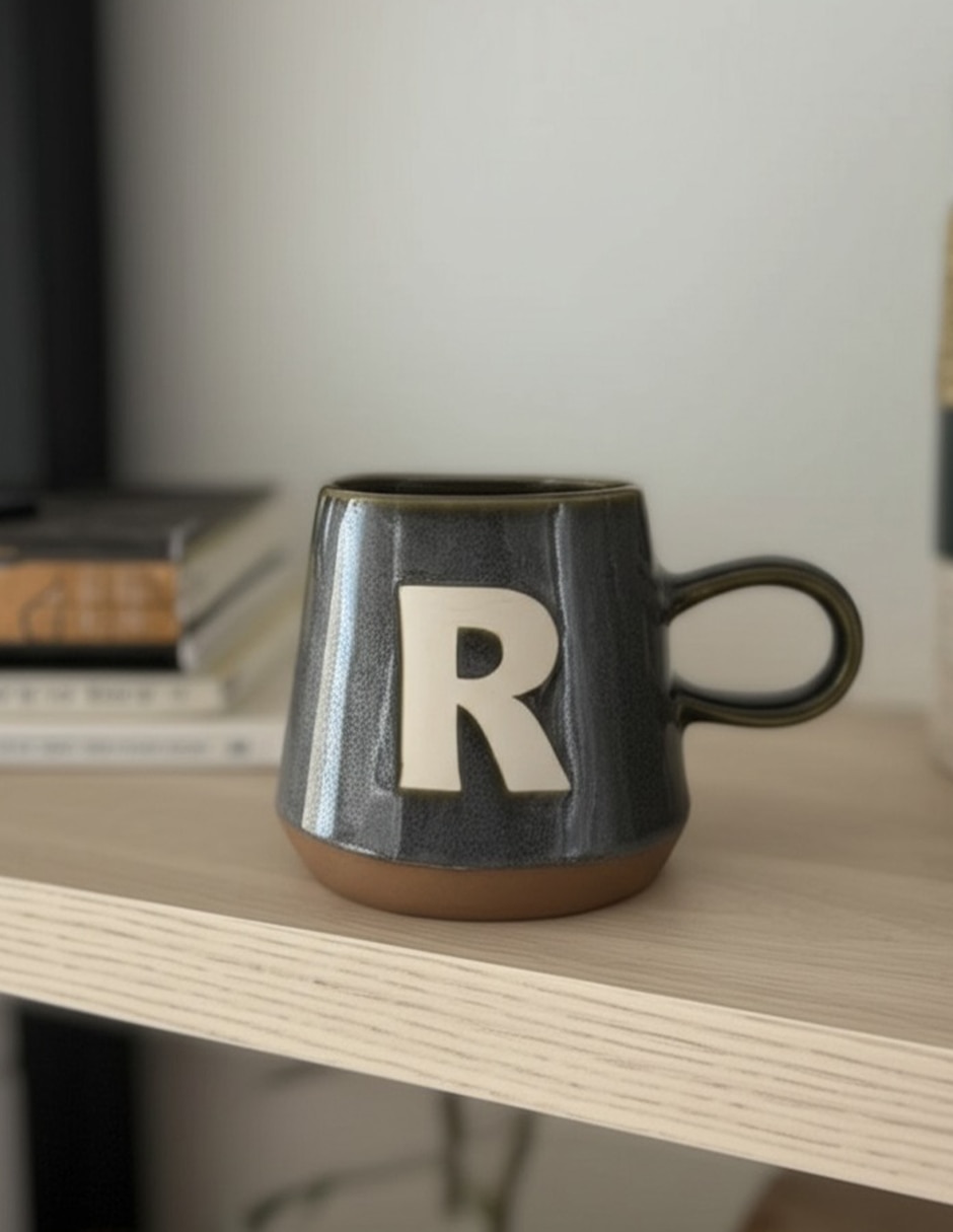 Taza americana Haus letra R