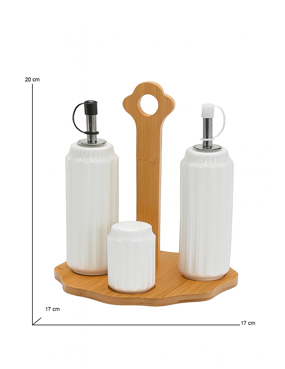 Set de aceite y vinagre Haus de porcelana