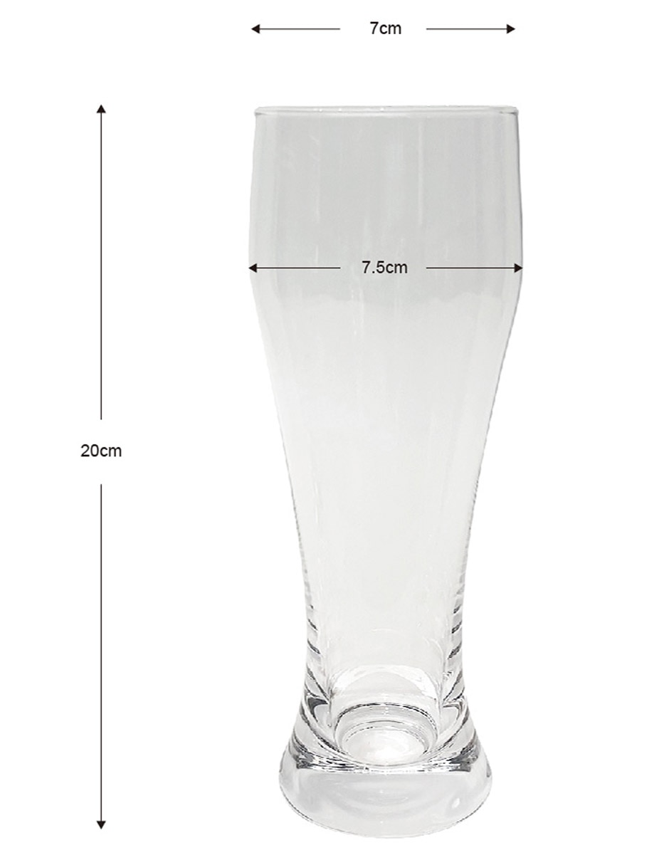 Set de vasos pilsner de vidrio con 4 piezas 3