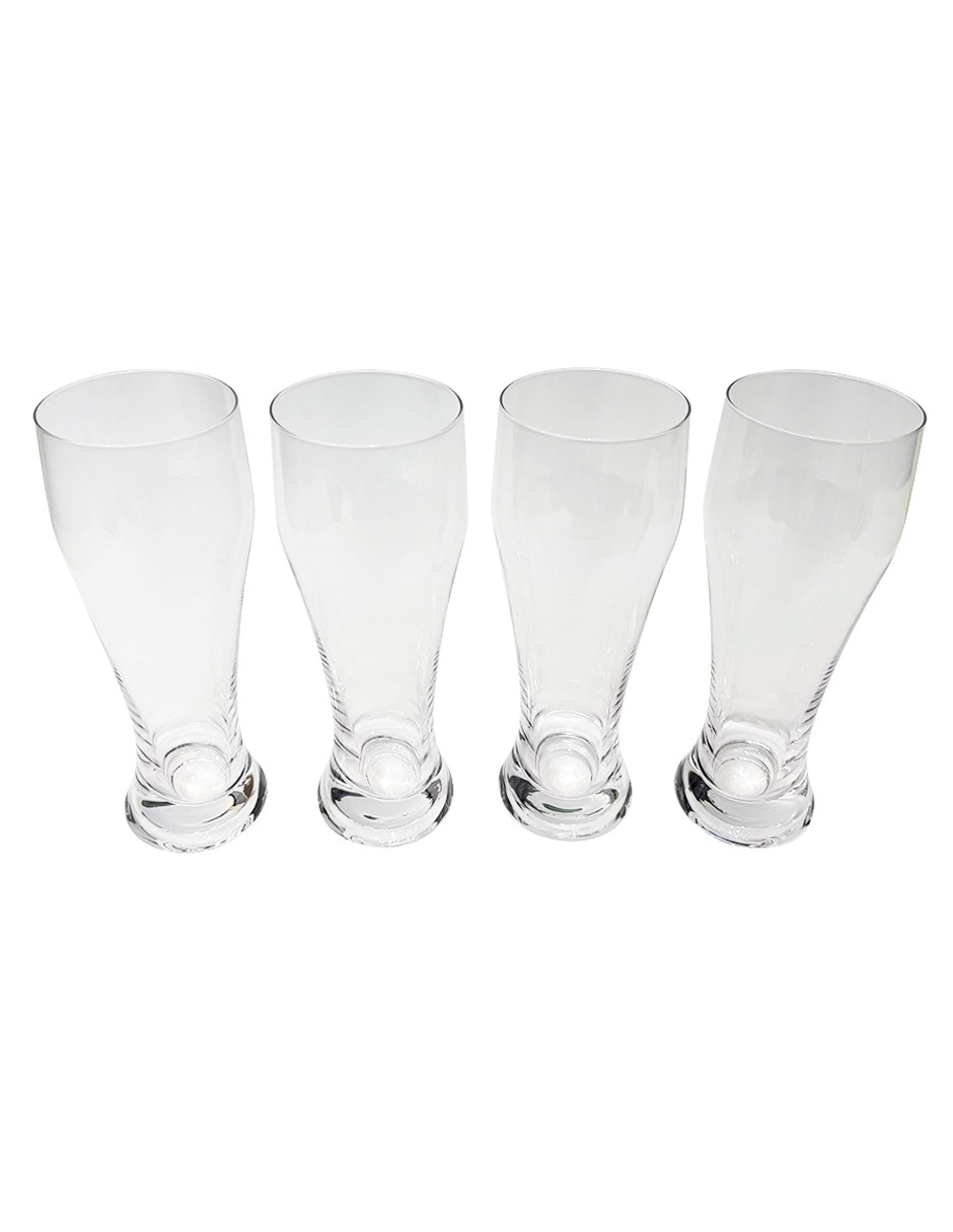 Set de vasos pilsner de vidrio con 4 piezas 4