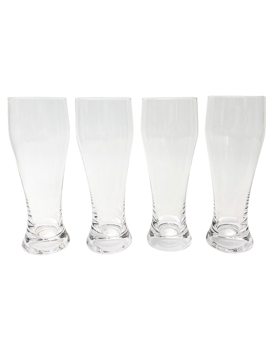 Set de vasos pilsner de vidrio con 4 piezas 5