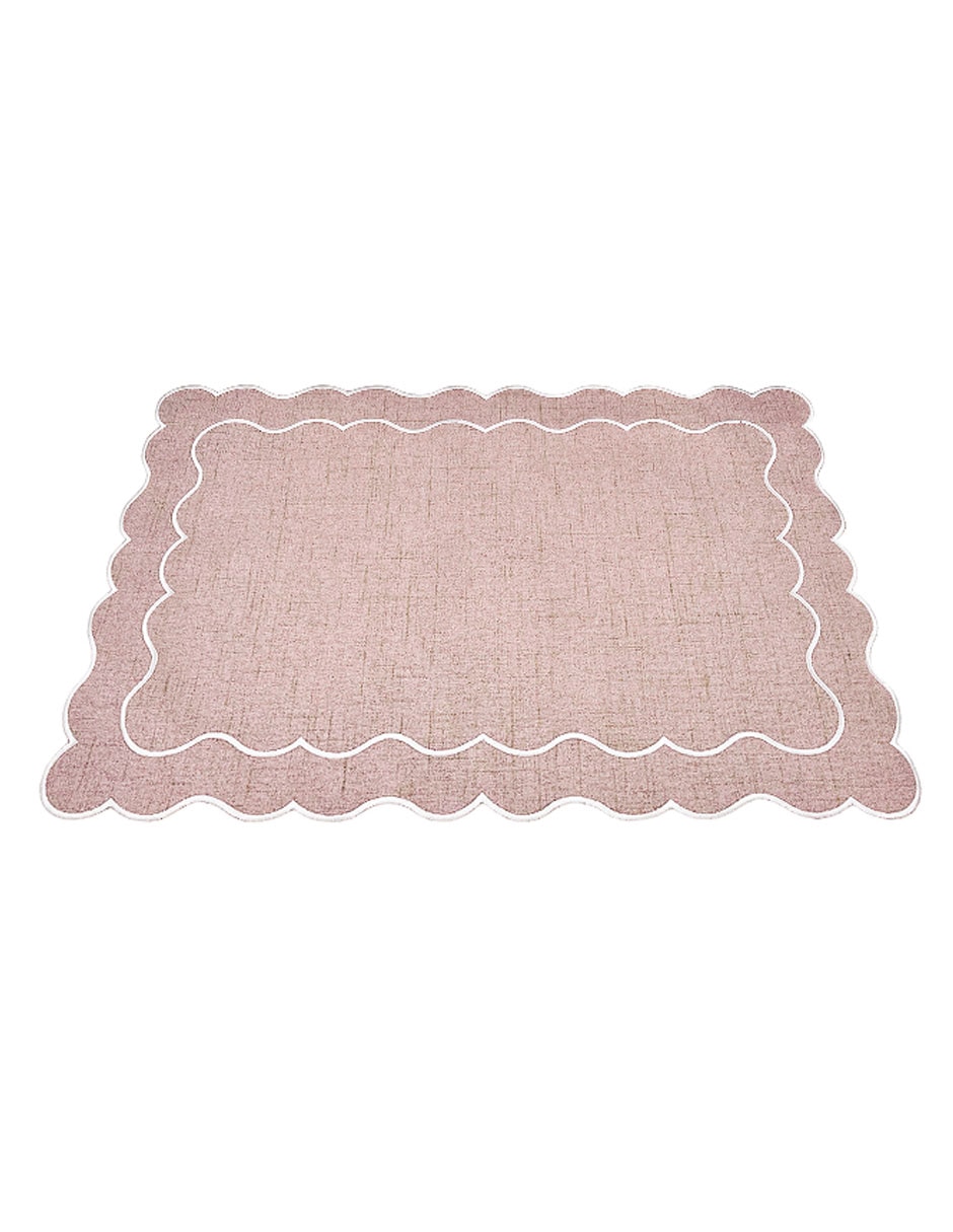 Mantel individual rectangular de poliéster Valentines