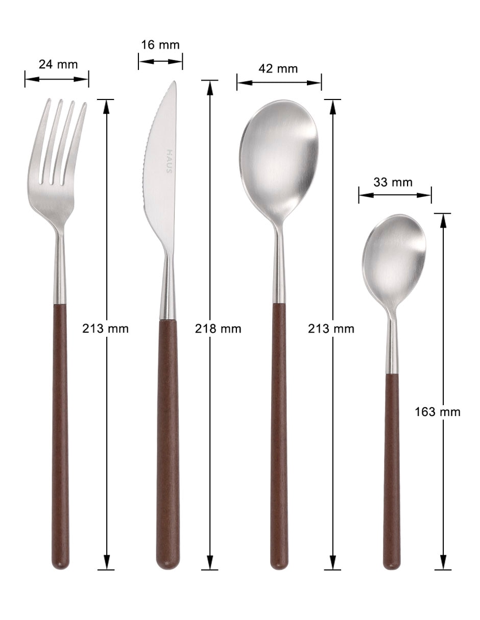 Set cubiertos de acero inoxidable 16 piezas