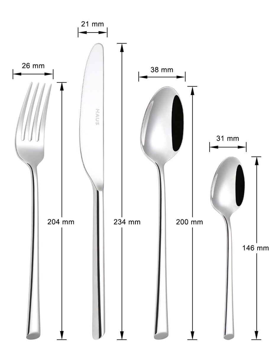 Set cubiertos de acero inoxidable 16 piezas 5
