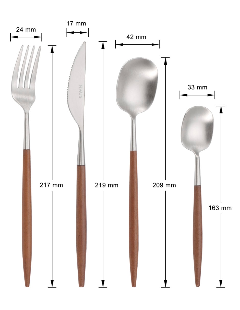 Set cubiertos de acero inoxidable 16 piezas