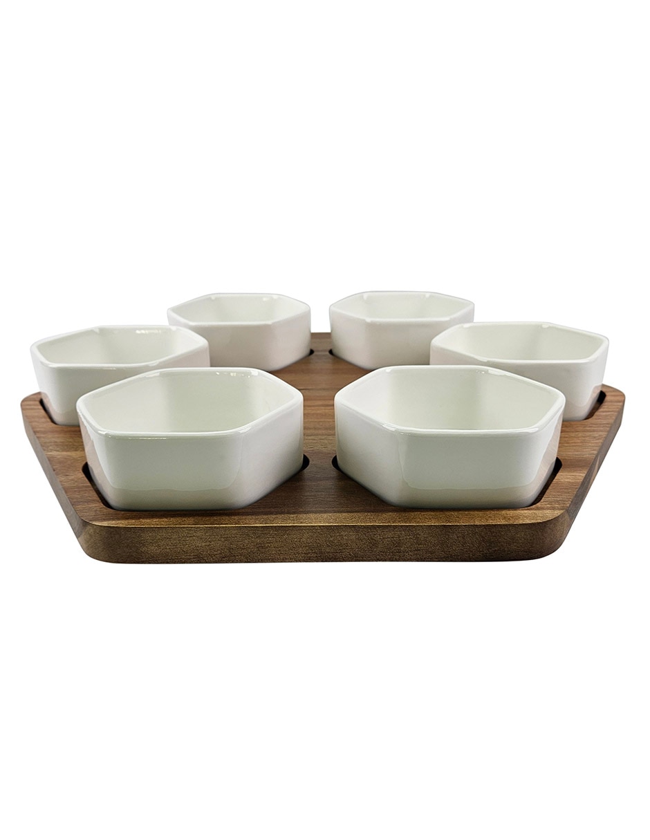 Set botanero de madera