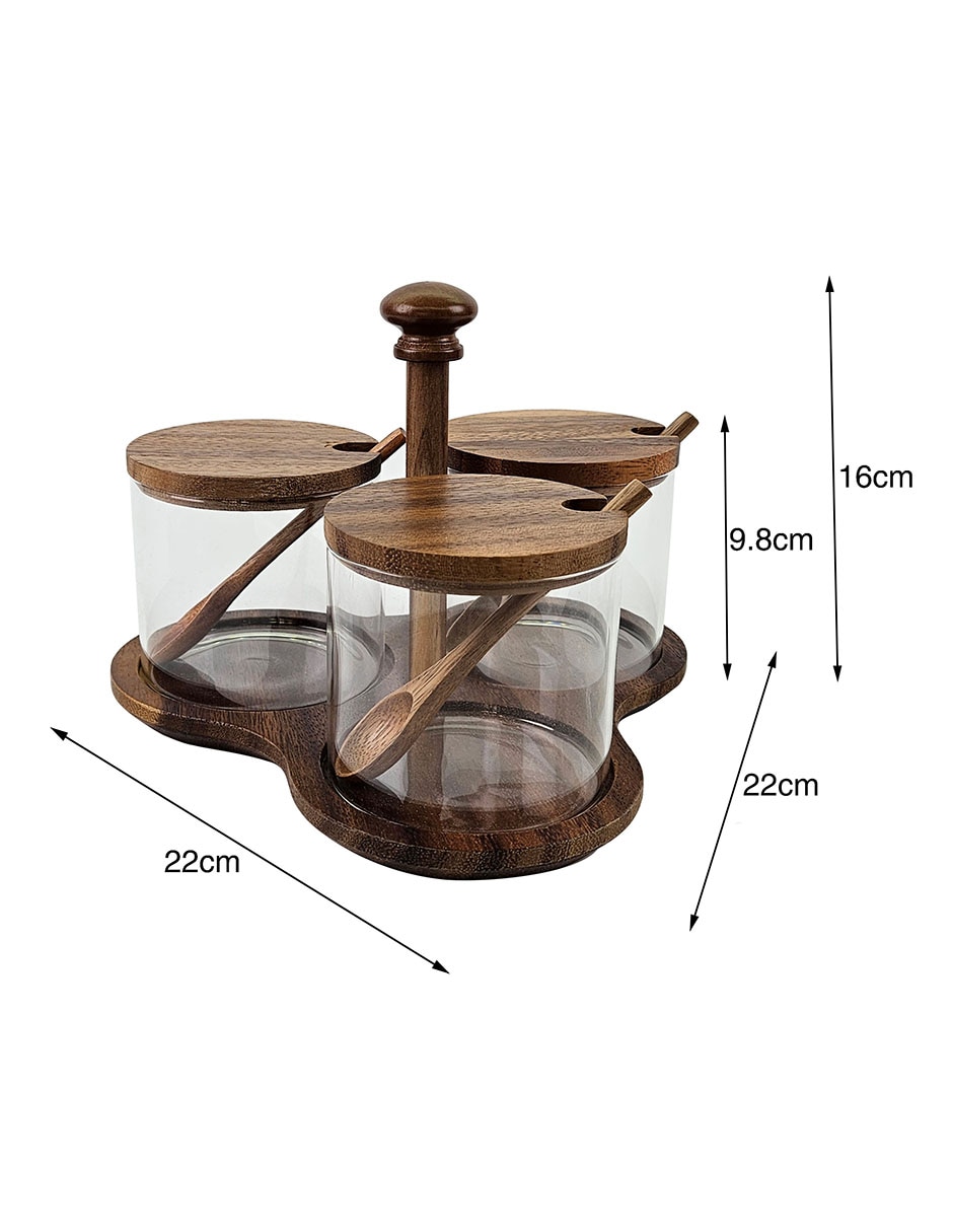 Set salsera de madera 390 ml 7
