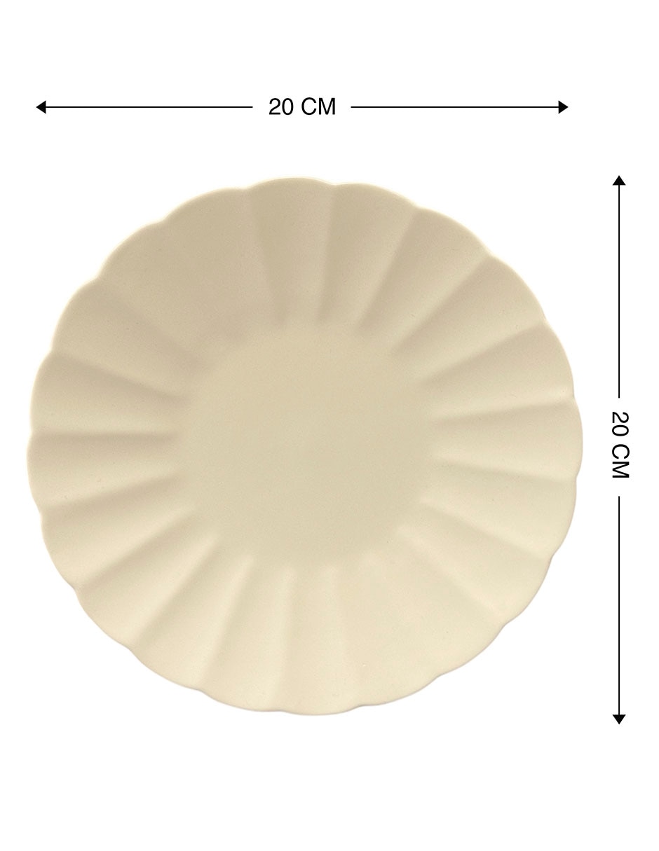 Plato ensalada Oasis Tropical de stoneware 4
