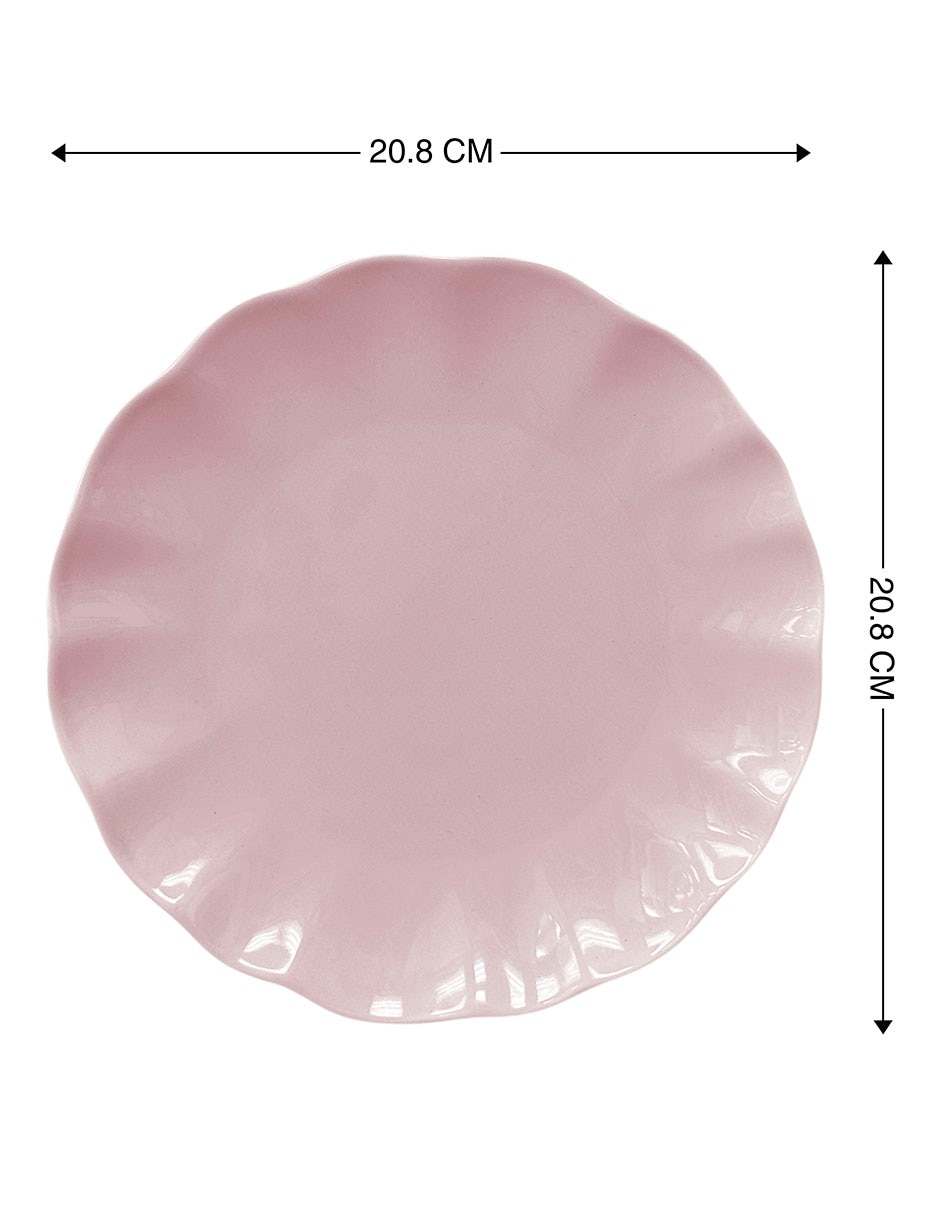 Plato ensalada Oasis Tropical de stoneware 4