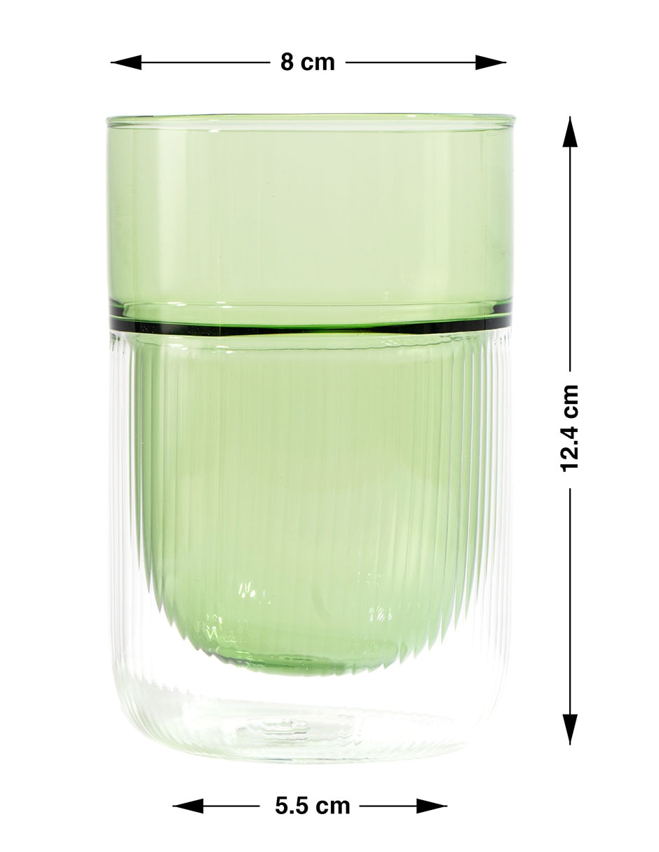 Vaso para agua de vidrio borosilicato