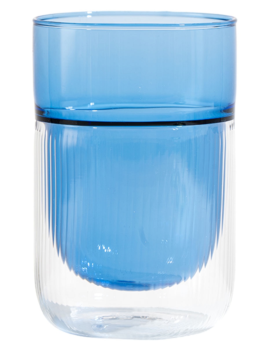 Vaso doble pared de vidrio