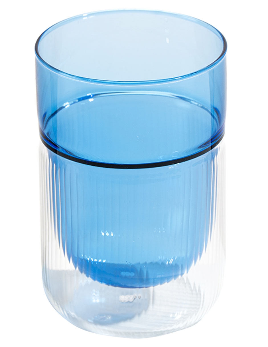 Vaso doble pared de vidrio