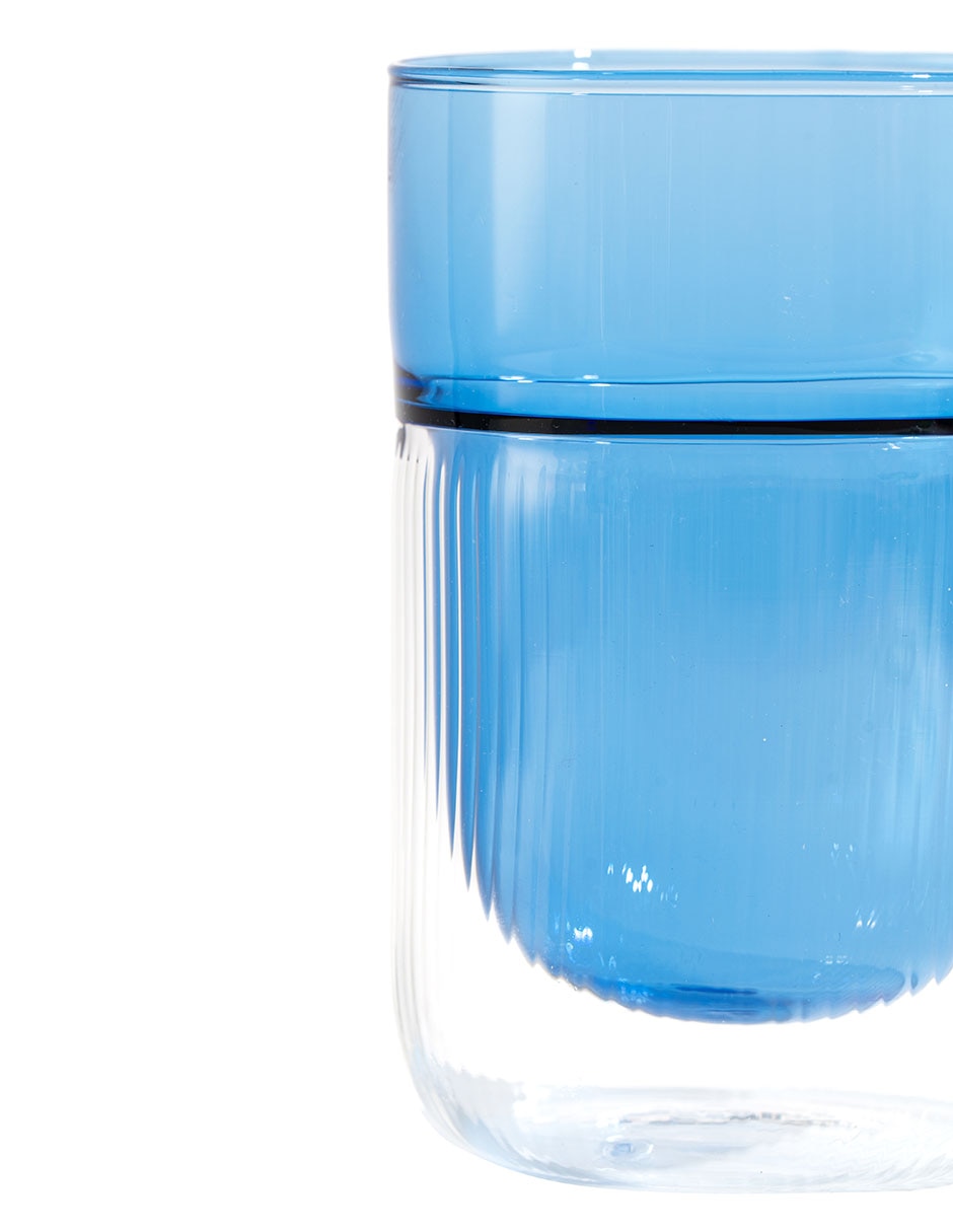 Vaso doble pared de vidrio