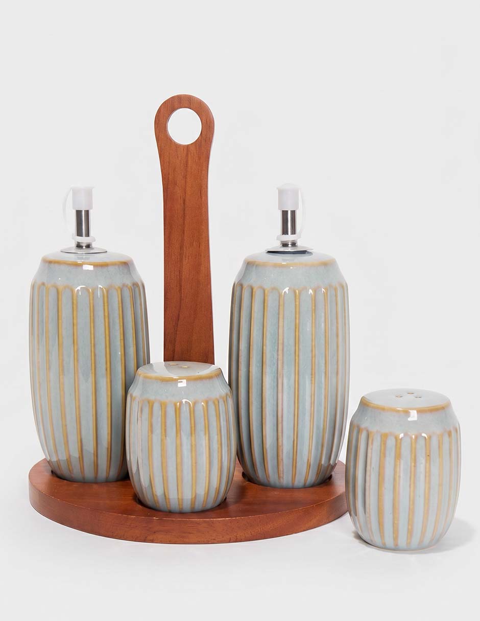 Set de aceite y vinagre de cerámica 1