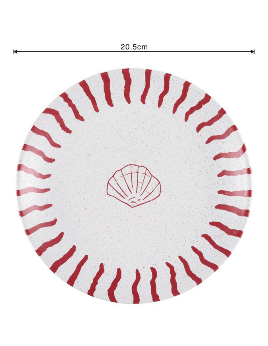Plato ensalada Oasis Tropical de stoneware 4