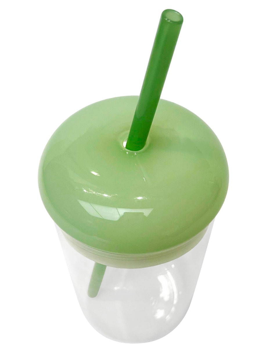 Set de vasos con tapa y popote con 3 piezas 2