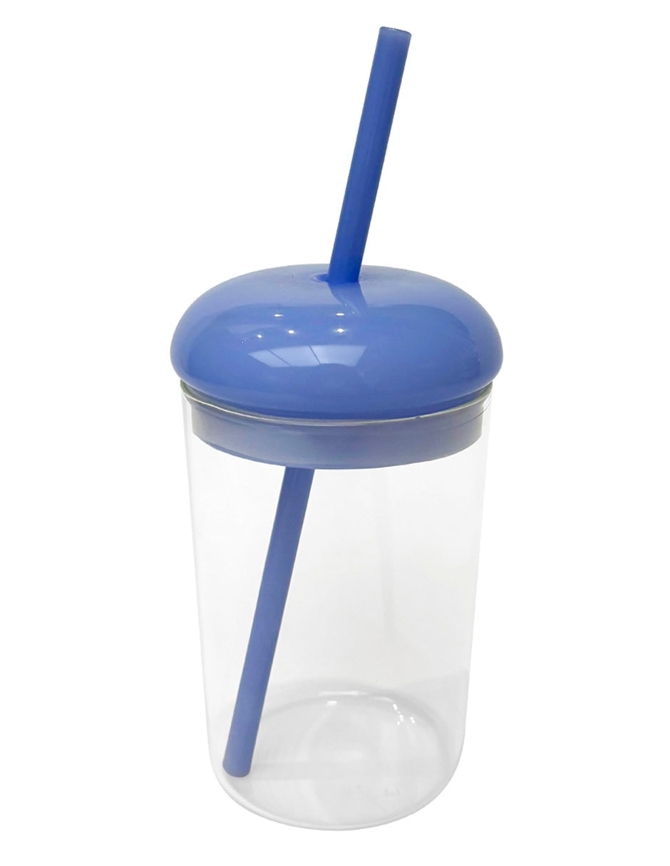 Vaso con tapa y popote Vaso con tapa y popote